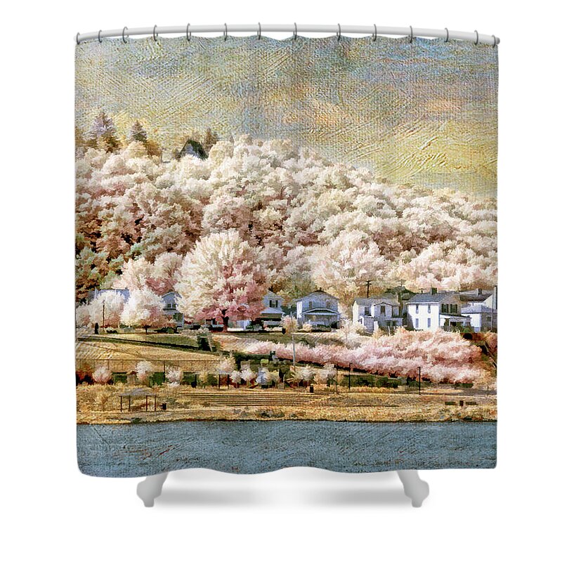Outdoors Shower Curtain featuring the digital art Summer Day Infrared by Darad Photography