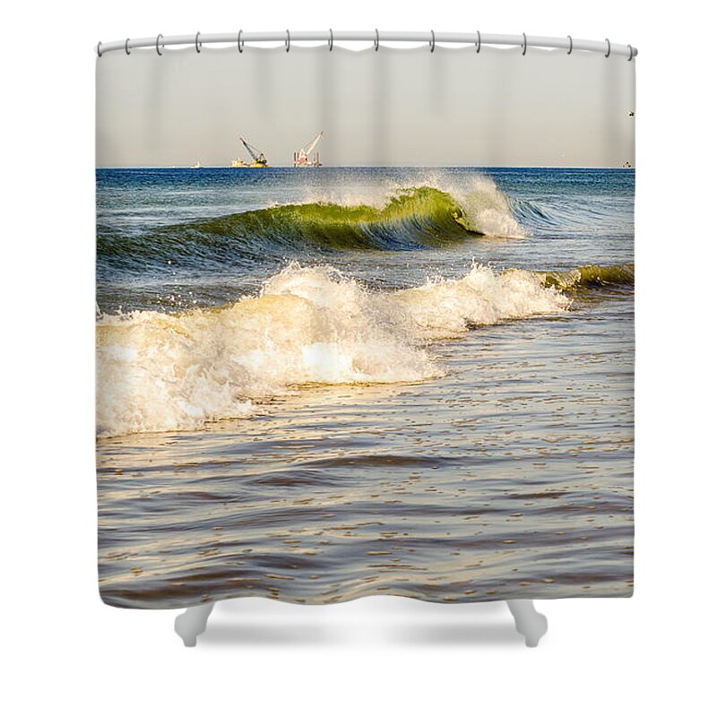 Ocean Shower Curtain featuring the photograph Summer Ocean Scene 1 by Maureen E Ritter