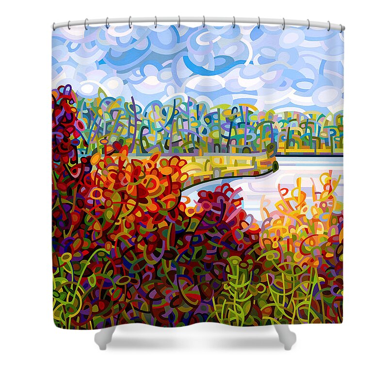 Art Shower Curtain featuring the Summer's End by Mandy Budan