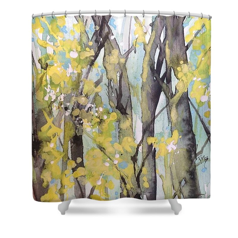 Summer Shower Curtain featuring the painting Summertime in the South by Robin Miller-Bookhout