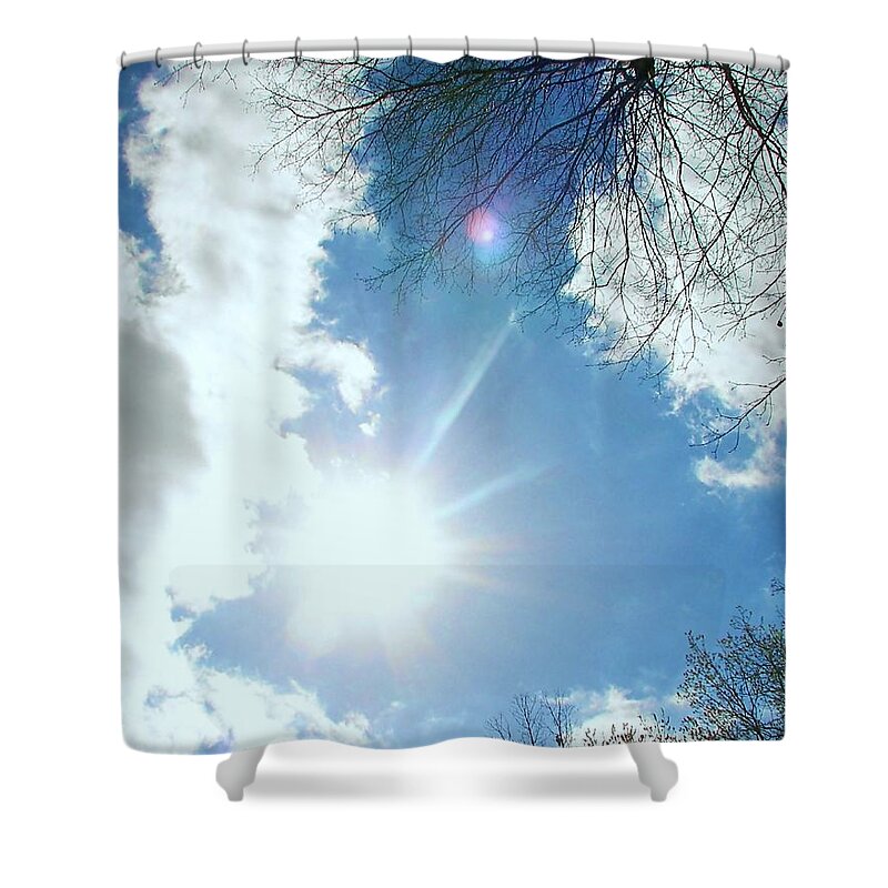 Sun Shower Curtain featuring the photograph Sun Burst by Pamela Hyde Wilson