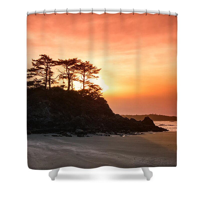 British Columbia Shower Curtain featuring the photograph Sundown at Schooner Cove by Allan Van Gasbeck