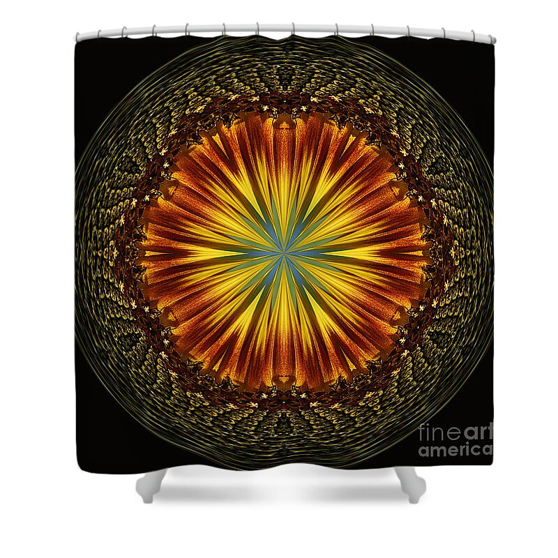 Cindi Ressler Shower Curtain featuring the photograph Sunflower Orb by Cindi Ressler