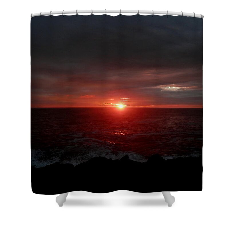 Sunrise Shower Curtain featuring the photograph Sunrise At Cape Spear by Zinvolle Art