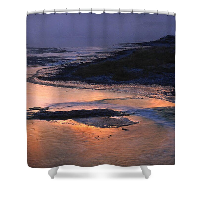 Multi Colored Shower Curtain featuring the photograph Sunrise Lower Geyser Basin by Steve Archbold