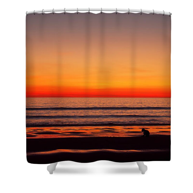 Tranquility Shower Curtain featuring the photograph Sunset At Cable Beach by Timothylui1105