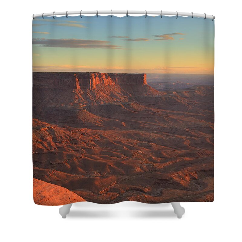 Sunset Shower Curtain featuring the photograph Sunset at Canyonlands by Alan Vance Ley