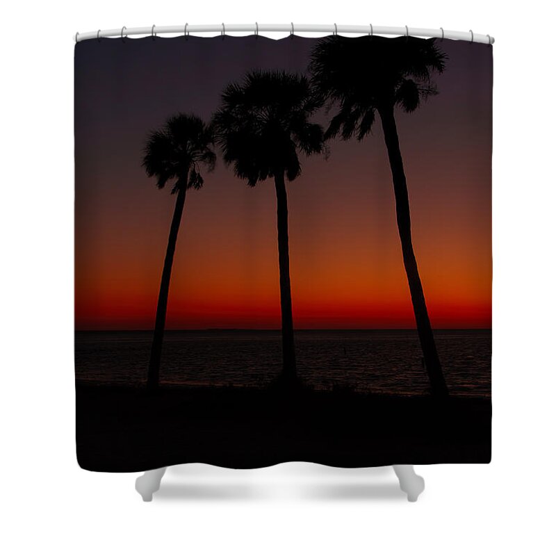 Florida Shower Curtain featuring the photograph Sunset Beach Silhouette by Jerry Nettik