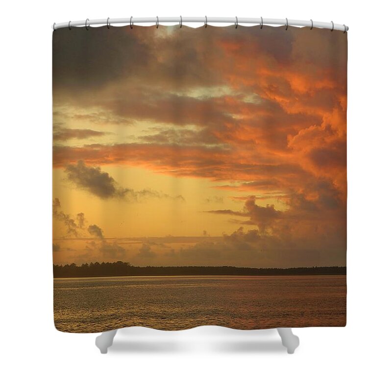 Sunset Shower Curtain featuring the photograph Sunset Before Funnel Cloud by Gallery Of Hope 