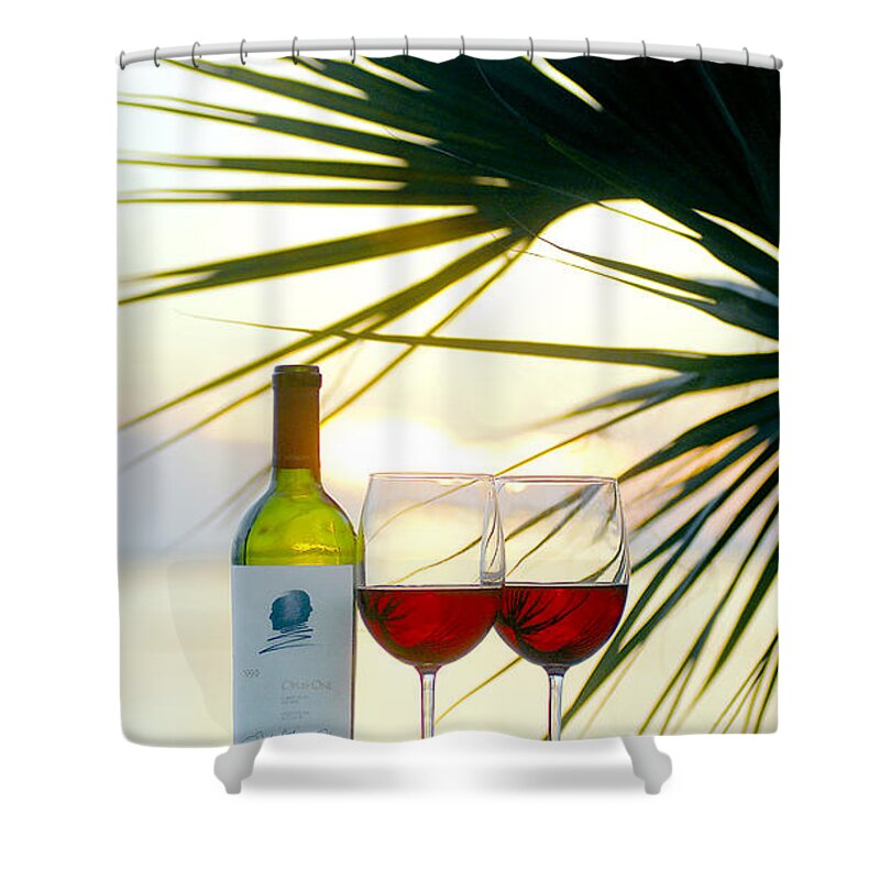 Sunset For Two Shower Curtain featuring the photograph Sunset for Two by Jon Neidert