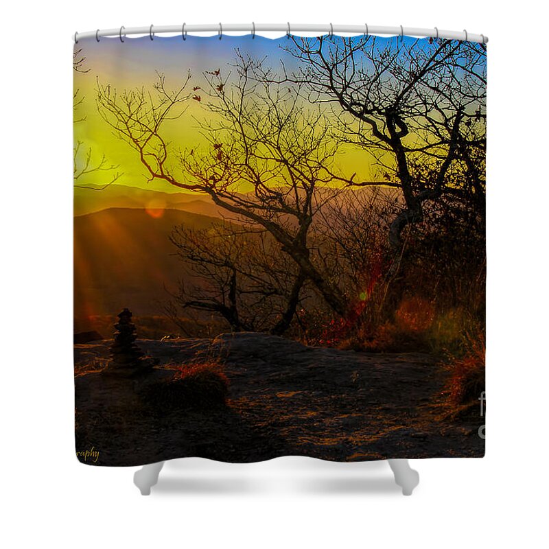 Blood Mountain Shower Curtain featuring the photograph Sunset from Blood Mountain by Barbara Bowen