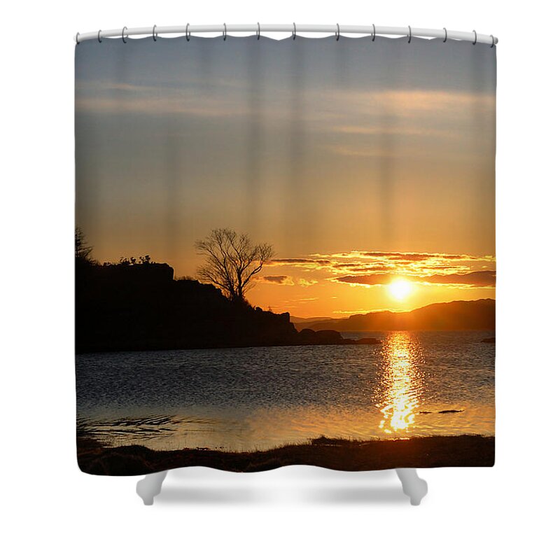 Loch Torridon Shower Curtain featuring the photograph Sunset in Torridon by Gavin Macrae