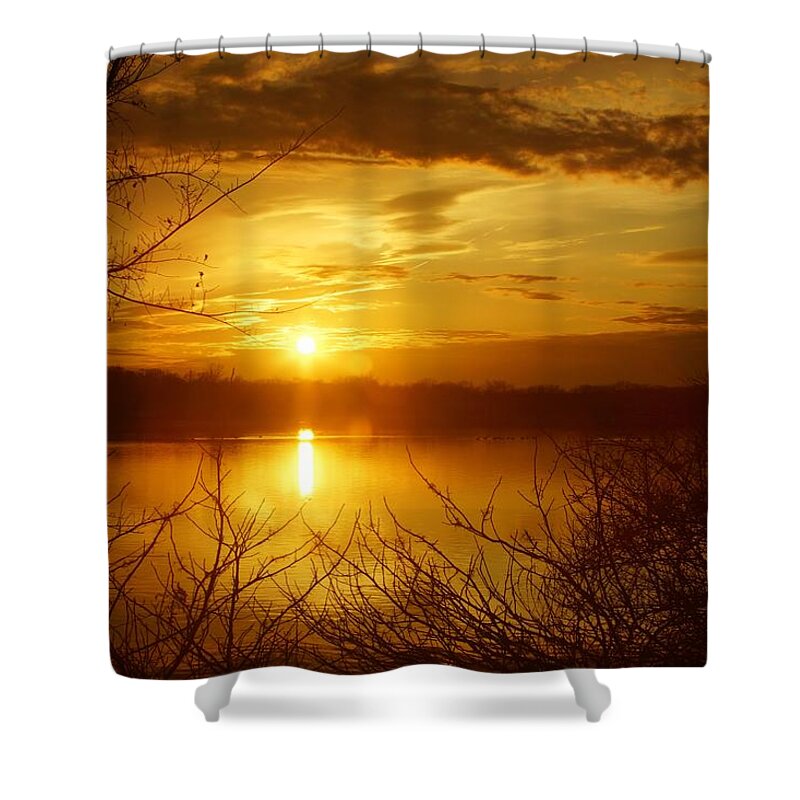 Matt Matekovic Shower Curtain featuring the photograph Sunset Lake Galena by Photographic Arts And Design Studio