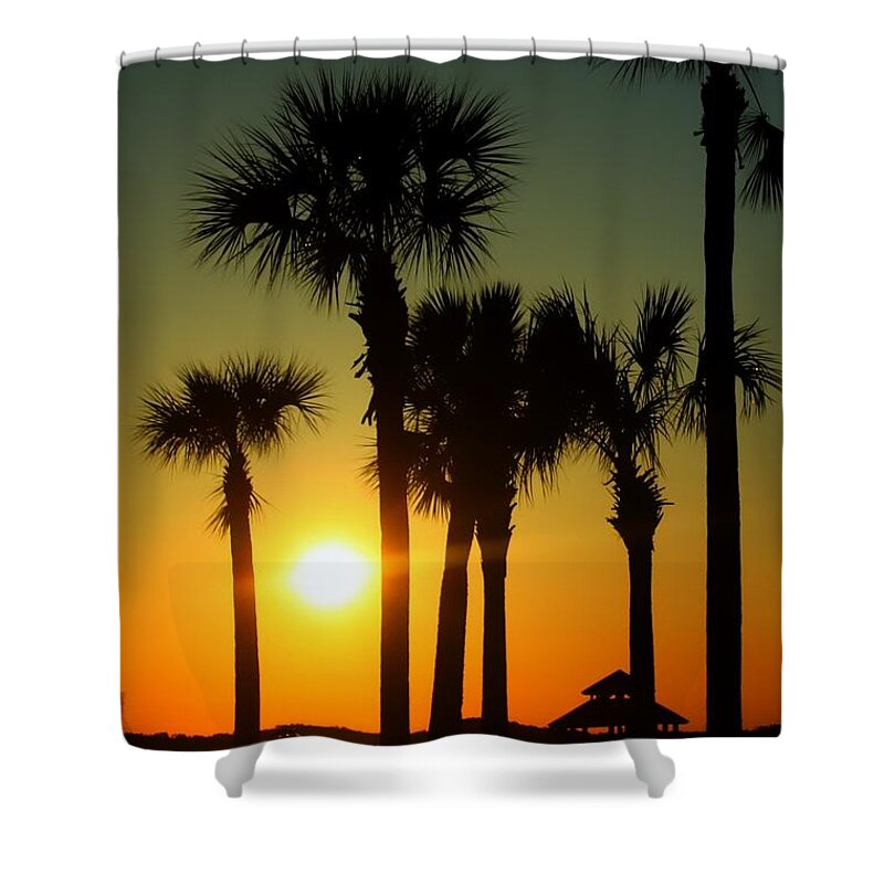 Sunset Shower Curtain featuring the photograph Sunset over West Bay by Debra Forand