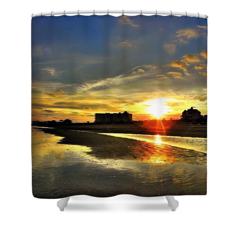 Sunset Shower Curtain featuring the photograph Sunset by Savannah Gibbs