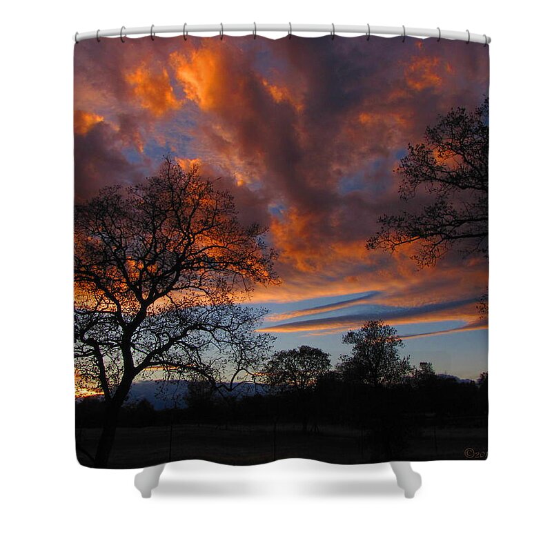 Sunset Shower Curtain featuring the photograph Sunset September 24 2013 by Joyce Dickens