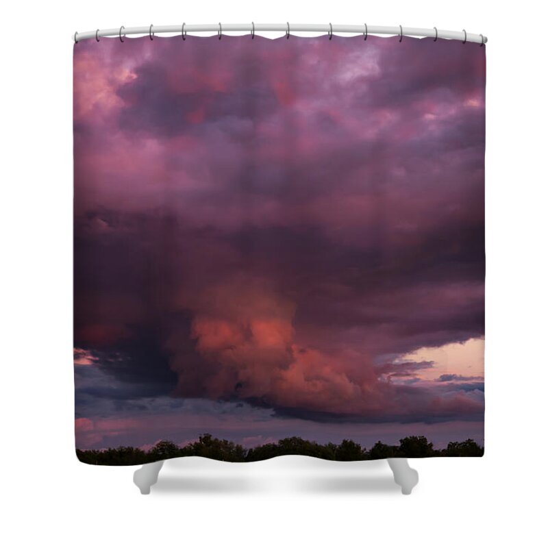 Storm Shower Curtain featuring the photograph Sunset Storm by Toni Hopper