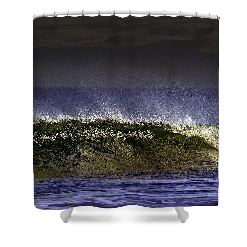 Coast Shower Curtain featuring the photograph Sunset Wave by Don Hoekwater Photography