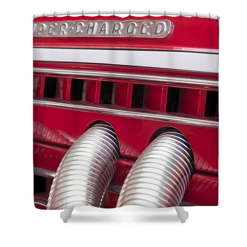 Duesenberg Shower Curtain featuring the photograph Super-Charged by Alexey Stiop