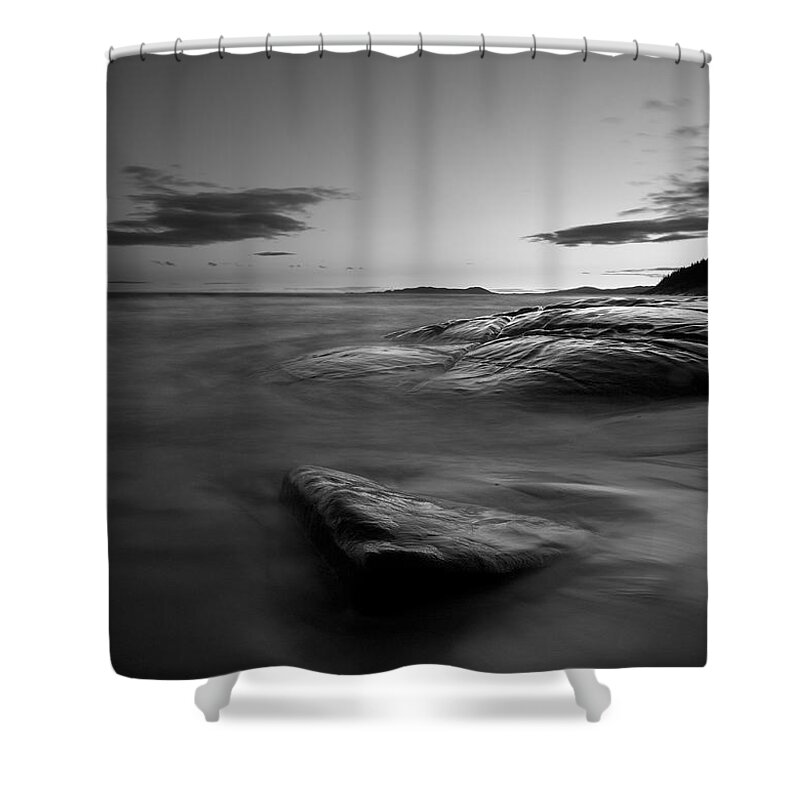 Lake Superior Shower Curtain featuring the photograph Superior Crescent  by Doug Gibbons