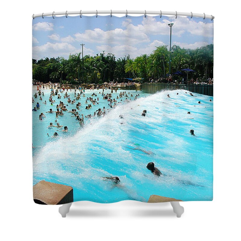 Disney World Shower Curtain featuring the photograph Surfs Up by David Nicholls