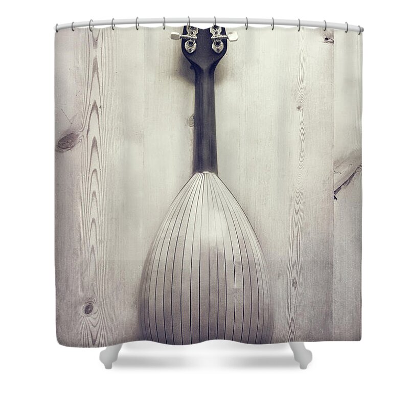 Hanging Shower Curtain featuring the photograph Suzuki - Mandolin by All Images Copyright And Created By Maxblack