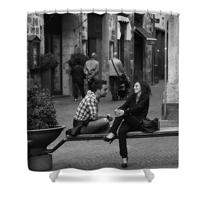 Couple Shower Curtain featuring the photograph Sweet youth by Hugh Smith