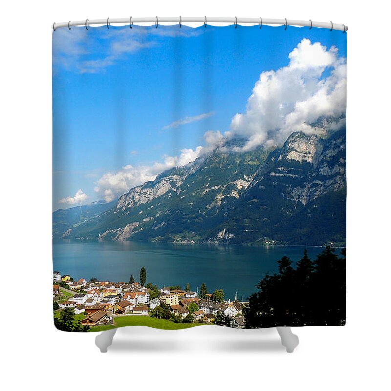 Europe Shower Curtain featuring the photograph Switzerland Landscape by Marilyn Burton
