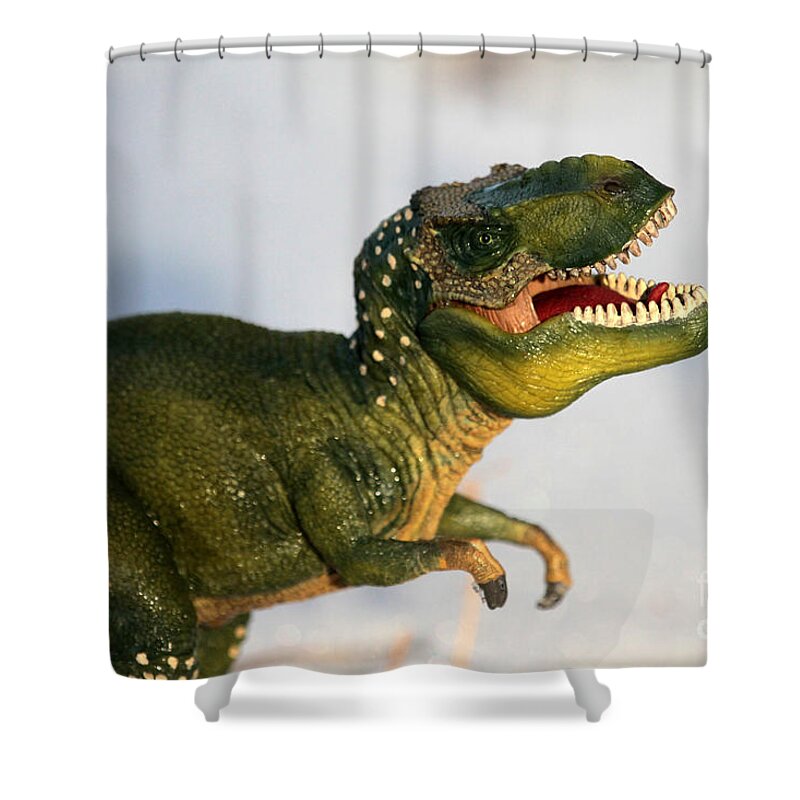 T Rex Shower Curtain featuring the photograph T Rex by Dwight Cook