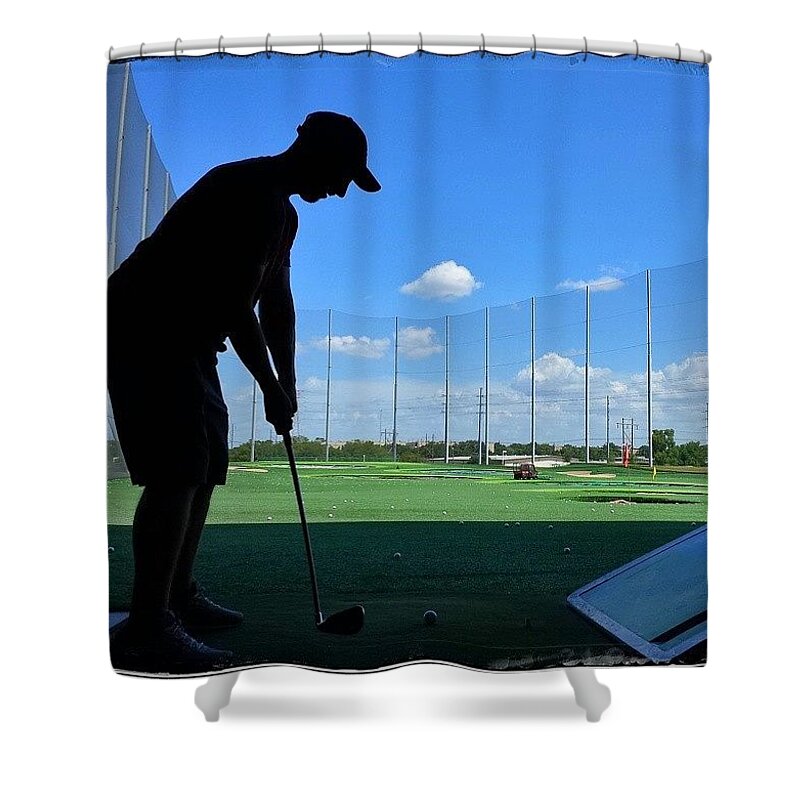 Golf Shower Curtain featuring the photograph Shadow Golf by Sean Wray