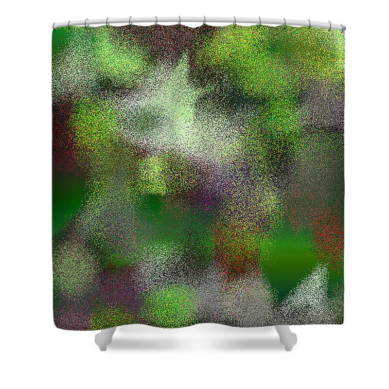 Abstract Shower Curtain featuring the digital art T.1.190.12.5x7.3657x5120 by Gareth Lewis