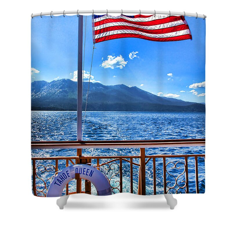 Boat Shower Curtain featuring the photograph Tahoe Queen Lake Tahoe By Diana Sainz by Diana Raquel Sainz