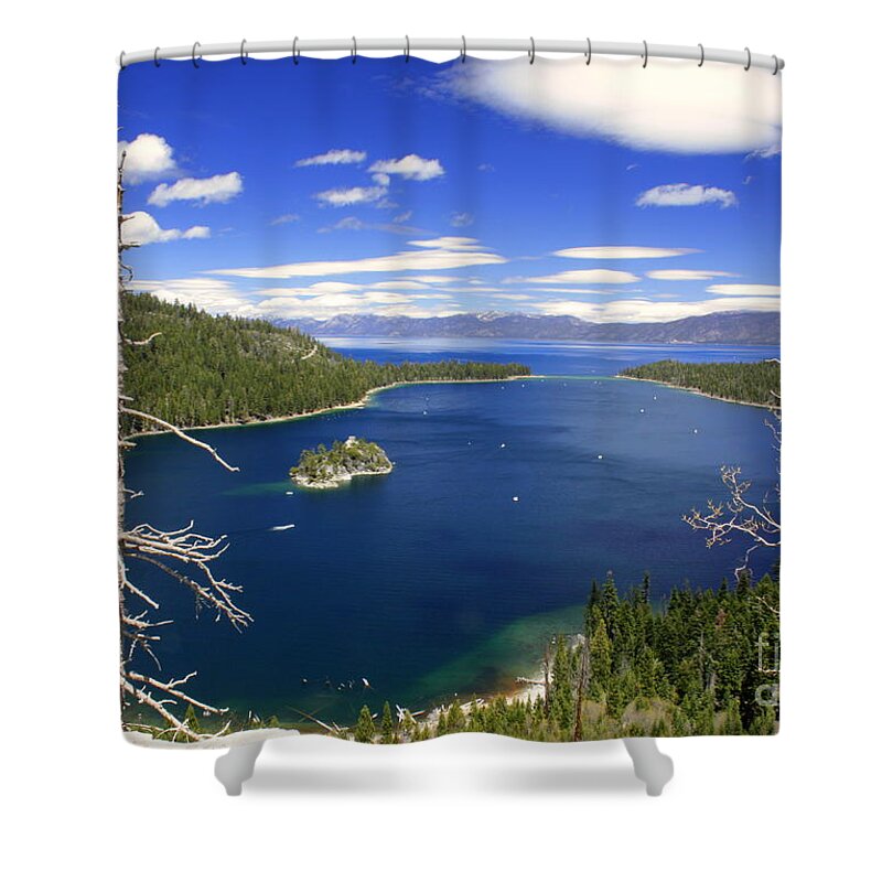 Tahoe's Emerald Bay Shower Curtain featuring the photograph Tahoe's Emerald Bay by Patrick Witz