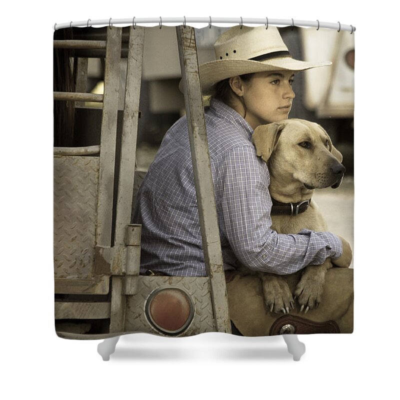 Made In America Shower Curtain featuring the photograph Tailgate Friends by Steven Bateson