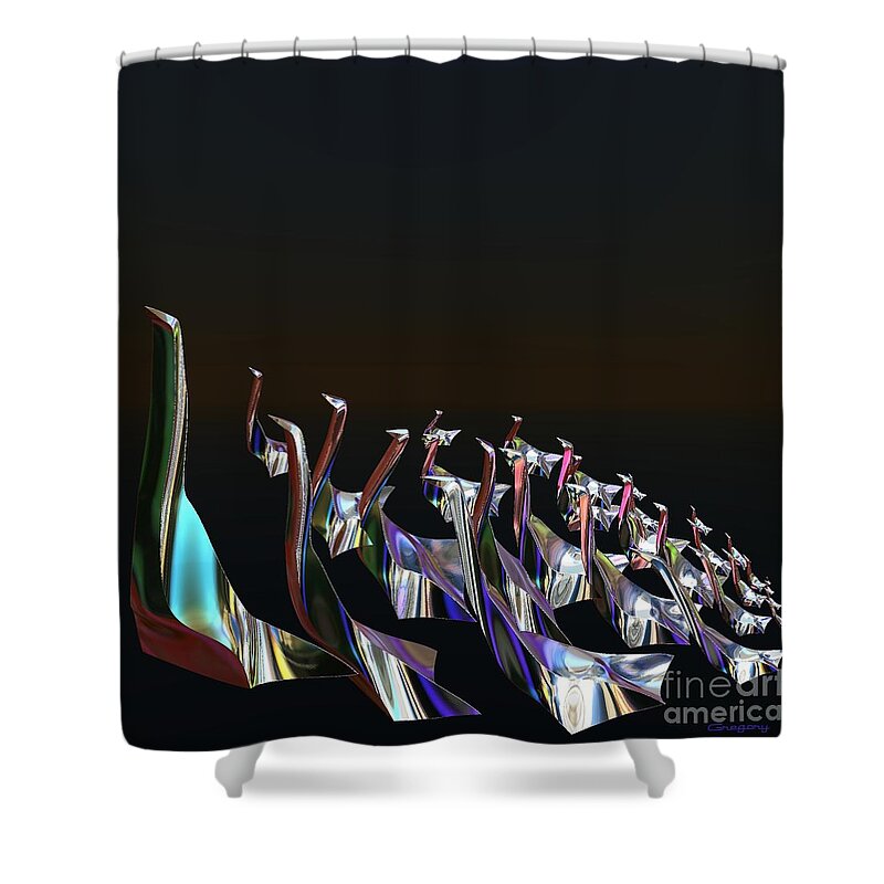 Home Shower Curtain featuring the digital art Take a Gander by Greg Moores