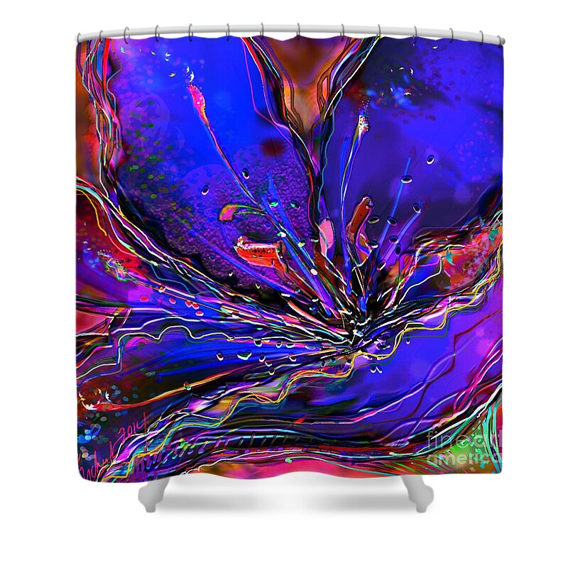 Floral Shower Curtain featuring the digital art Take Flight by Mary Eichert