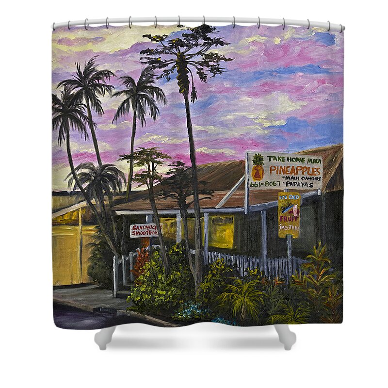 Landscape Shower Curtain featuring the painting Take Home Maui by Darice Machel McGuire