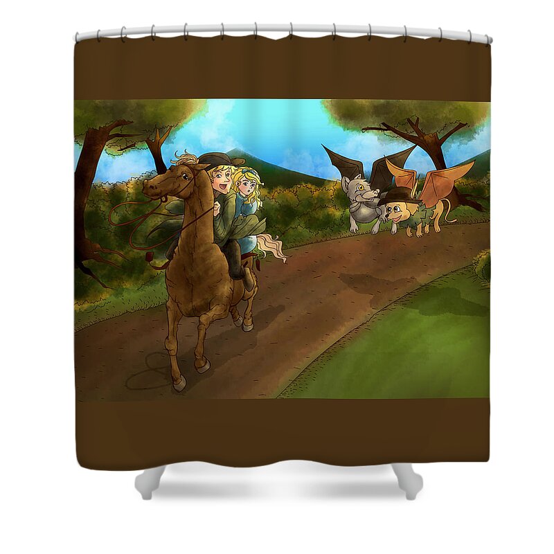 Paul; Revere Shower Curtain featuring the painting Tammy and Paul Revere by Reynold Jay