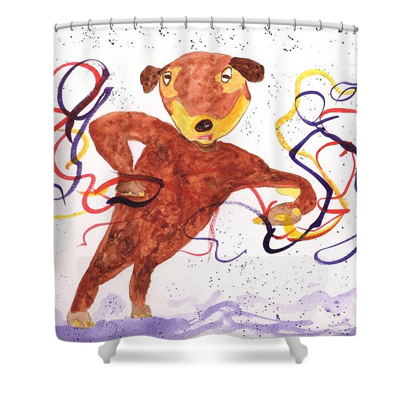 Jim Taylor Shower Curtain featuring the painting Tangled Up In You by Jim Taylor