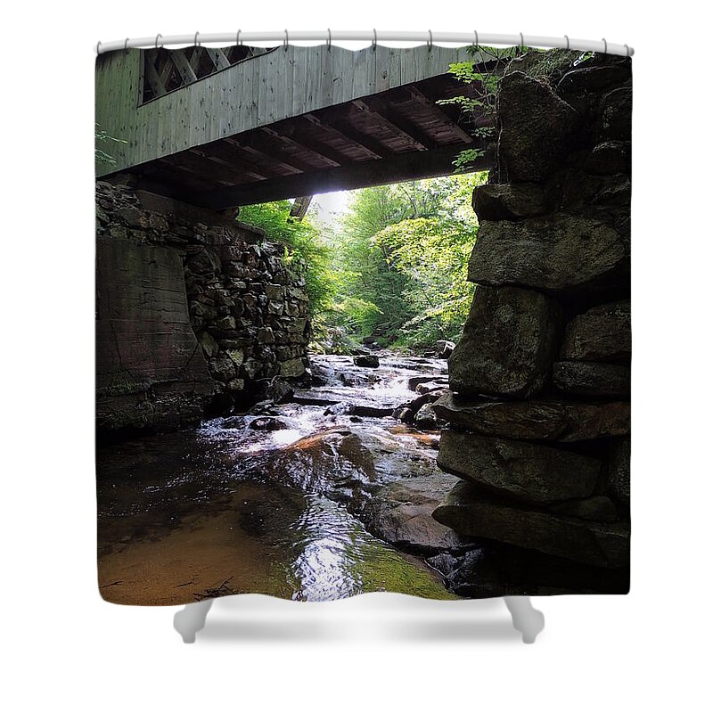 Tannery Hill Shower Curtain featuring the photograph Tannery Hill Bridge by Mim White
