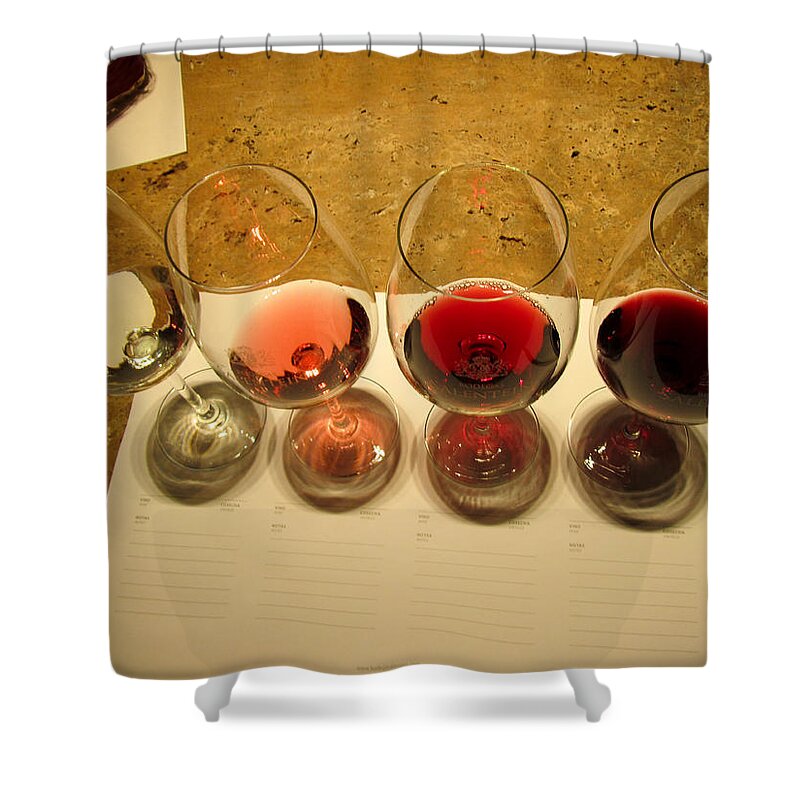 Wine Shower Curtain featuring the photograph Tasting by Kent Nancollas