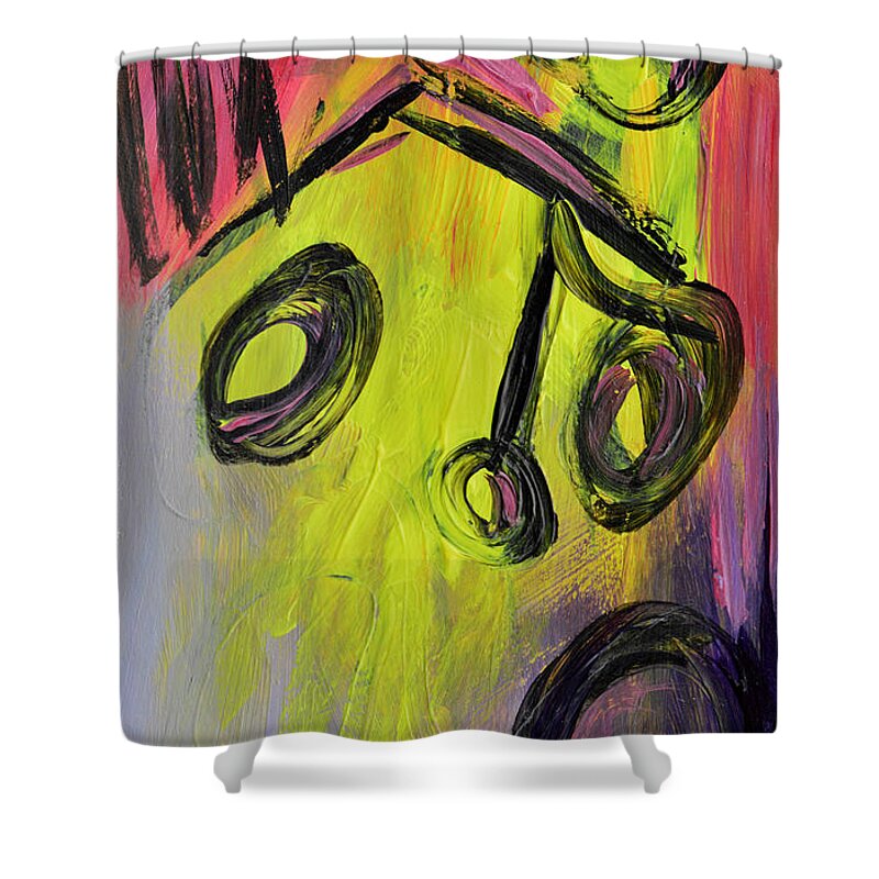 Taurus Shower Curtain featuring the painting Taurus by Donna Blackhall