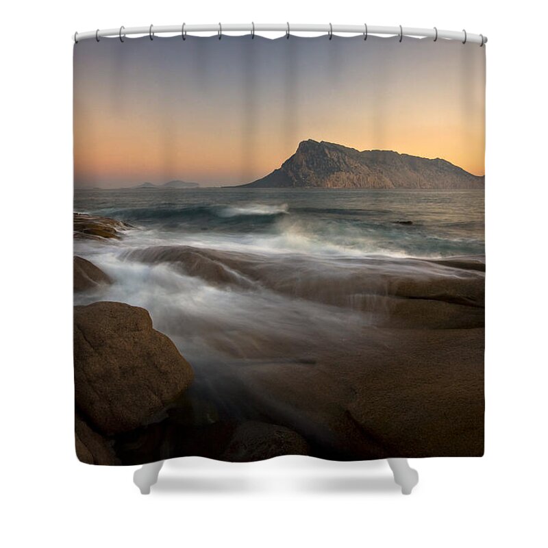 Europe Shower Curtain featuring the photograph Tavolara island by Milan Gonda
