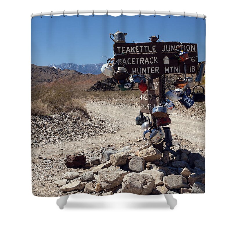 Teakettle Junction Shower Curtain featuring the photograph Teakettle Junction by Joe Schofield