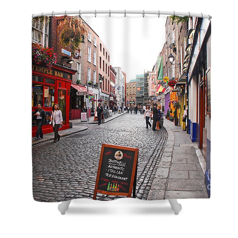 Ireland Shower Curtain featuring the photograph Temple Bar by Mary Carol Story