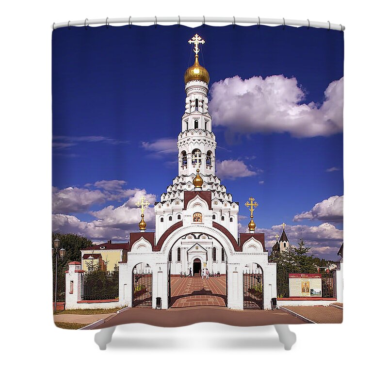 Tranquility Shower Curtain featuring the photograph Temple Of Sacred Apostles Peter And by Ggv