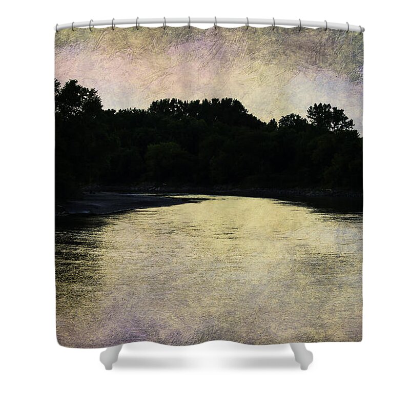 River Shower Curtain featuring the photograph Tender Sundown by Judy Hall-Folde