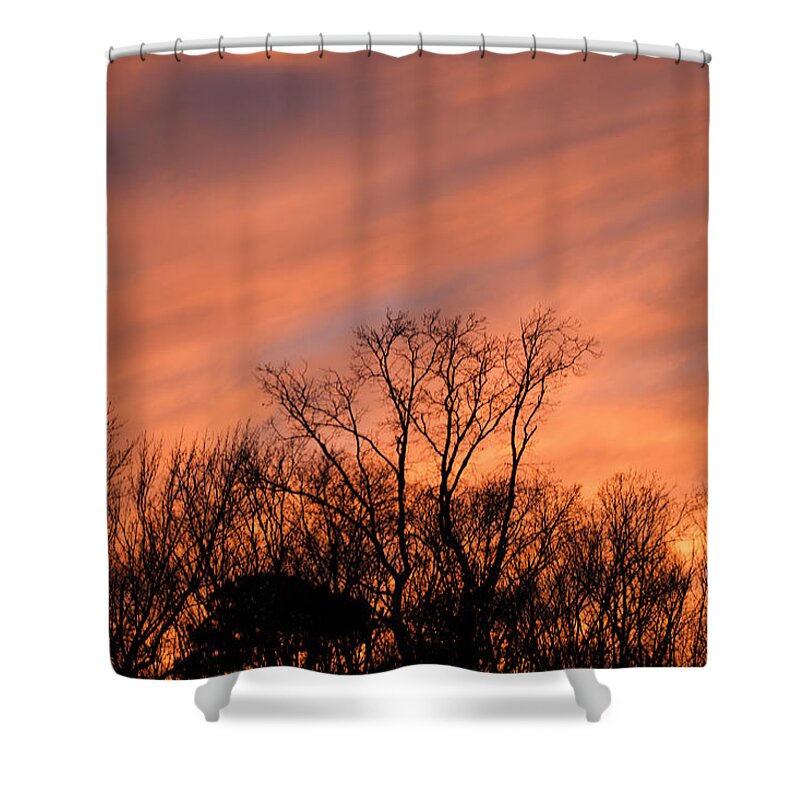 Landscape Shower Curtain featuring the photograph Tequila Sunset by Bill Swartwout