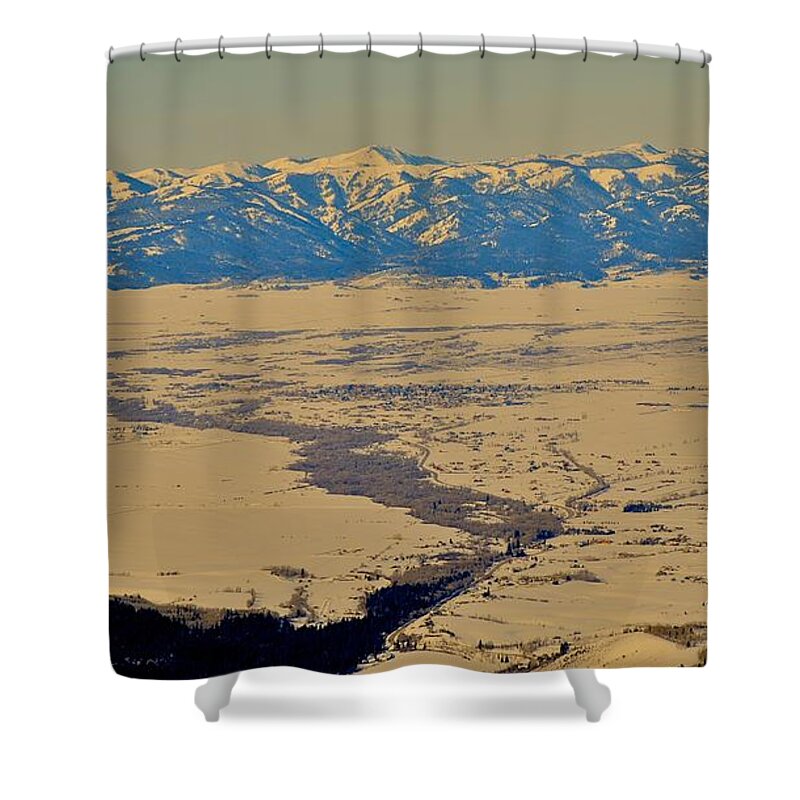 Teton Valley Shower Curtain featuring the photograph Teton Valley in Winter by Eric Tressler