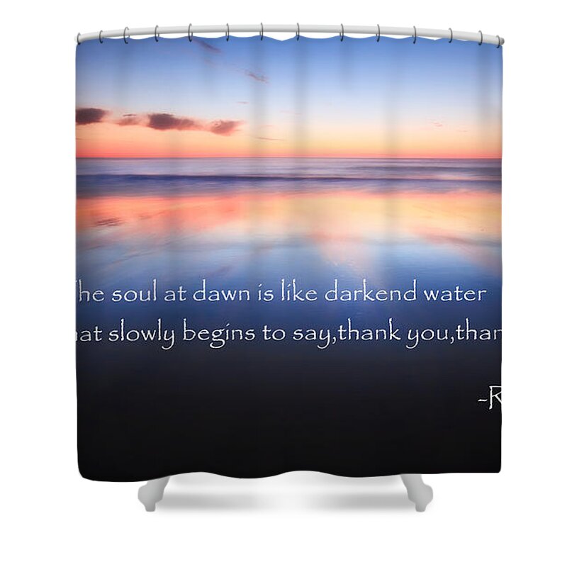 Rumi Shower Curtain featuring the photograph Thank You by Bill Wakeley